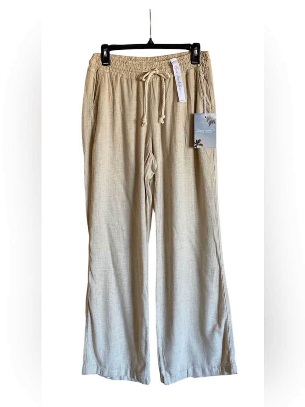 Women’s DAYDREAMER Linen Wide Leg Pants Size L NWT